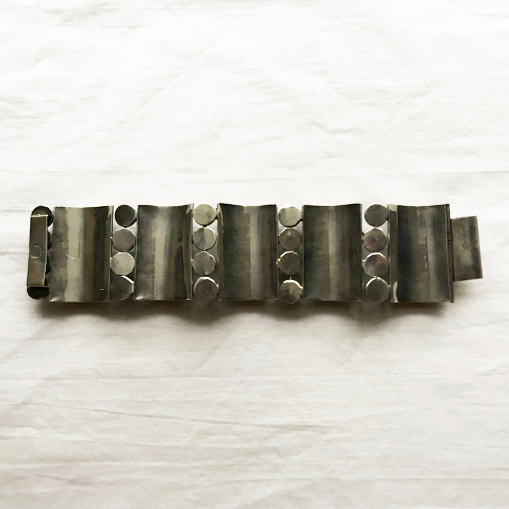 MEXICO Sterling Silver Mask Shadow Box Bracelet - Picture 6 of 9